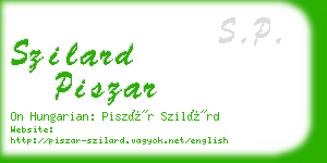 szilard piszar business card